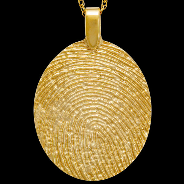 Large Gold Pendant with Chain (#22L)