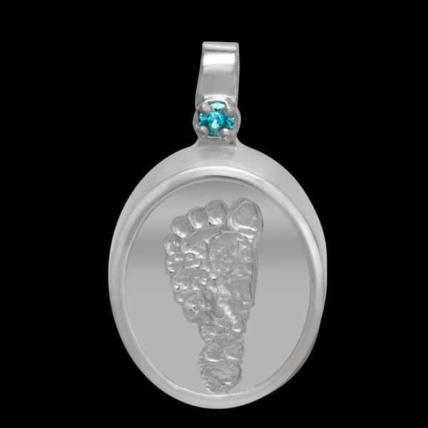 Silver Cremation Pendant with Birthstone [Child] (#103)