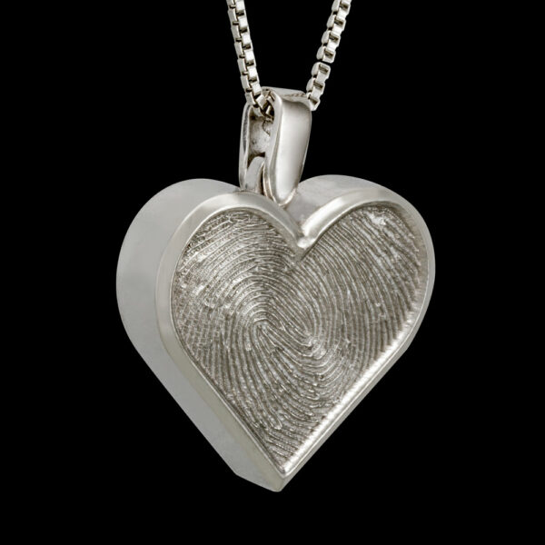Silver Heart Cremation Pendant with Chain (#112)