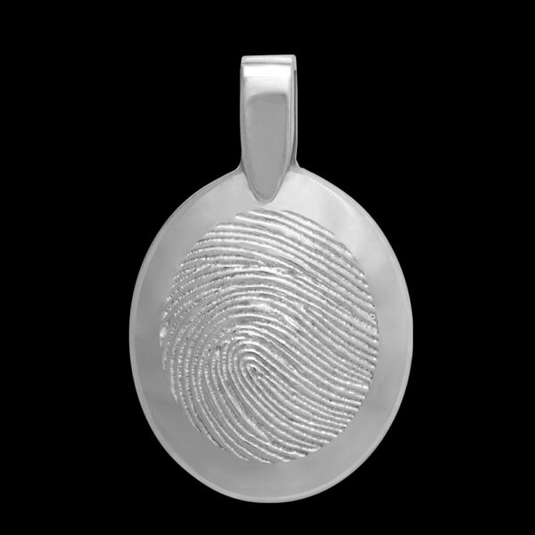 .Small Silver Rimmed Pendant (#11R)