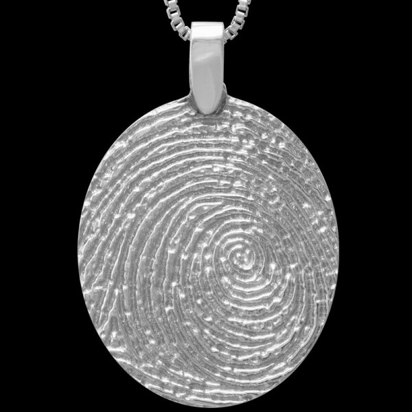 Large Silver Pendant with Chain (#12L)