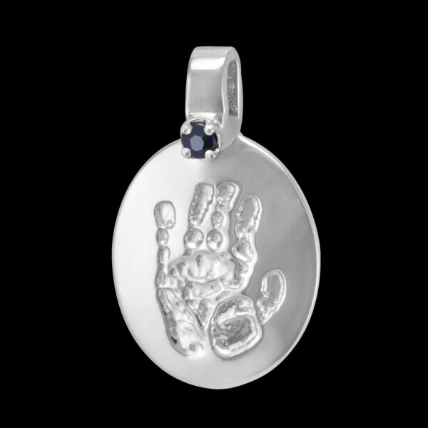 .Small Silver Pendant with Birthstone [Child] (#13)