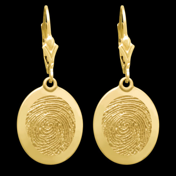 Gold Rimmed Earrings [Print] (#30R)