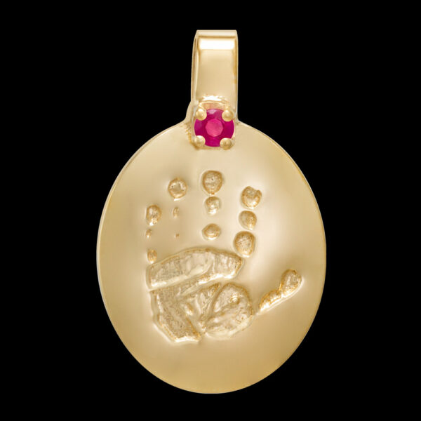 .Small Gold Pendant with Birthstone [Child] (#23)