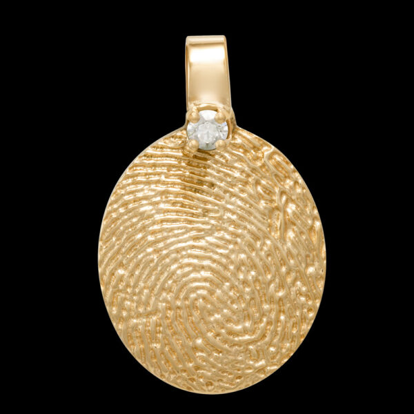 .Small Gold Pendant with Diamond (#25)