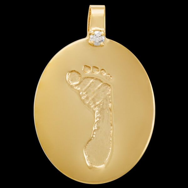 Large Gold Pendant with Diamond [Child] (#25L)