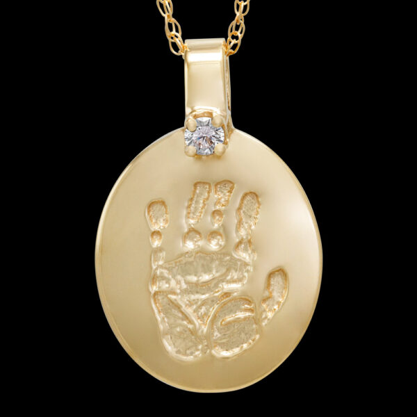 .Small Gold Pendant with Diamond and Chain [Child] (#26)