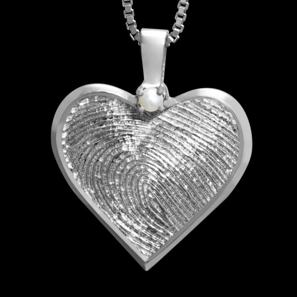 Silver Heart with Birthstone and Chain (#44)