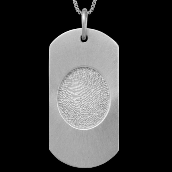 Silver DogTag with 30 Inch Sterling Silver Chain (#56)