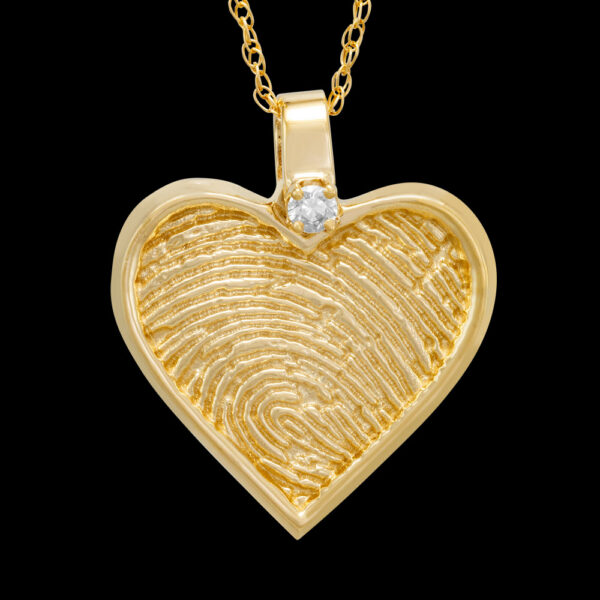 Gold Heart with Diamond & Chain (#86)