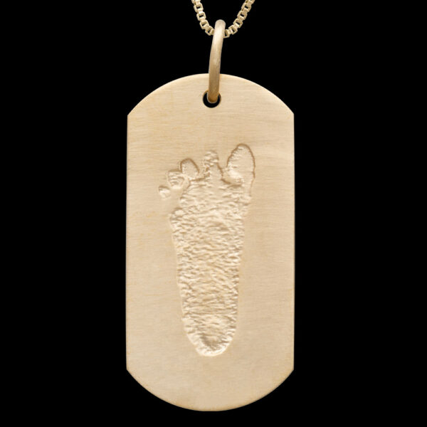 Gold DogTag with 30 Inch Gold Chain [Child] (#89)