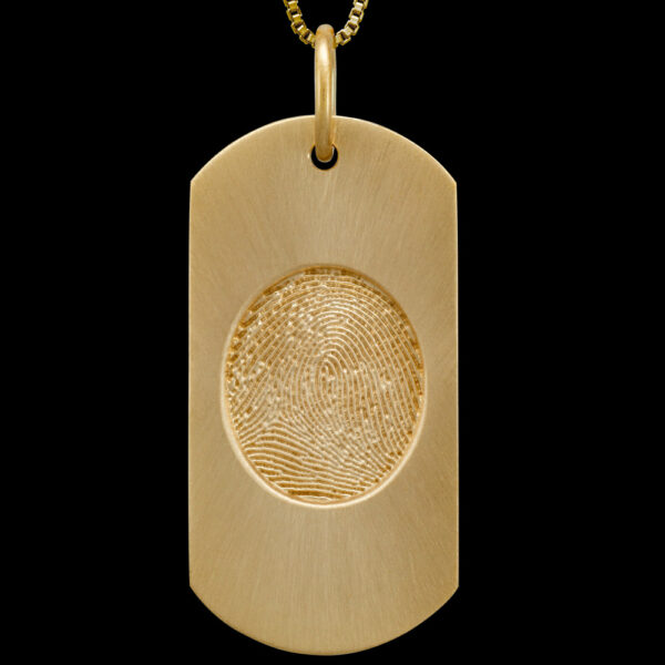 Gold DogTag with 30 Inch Gold Chain (#89)