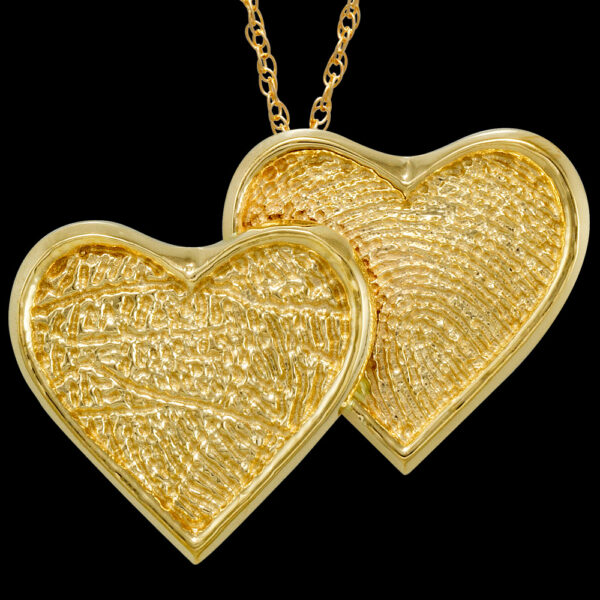 ....Gold Double Heart with Chain.... (#92)