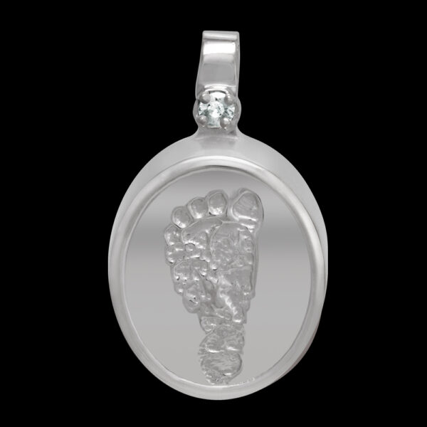 Silver Cremation Pendant with Diamond [Child] (#105)