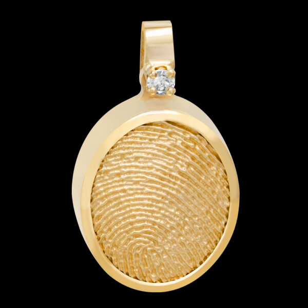 Gold Cremation Pendant with Diamond (#205)