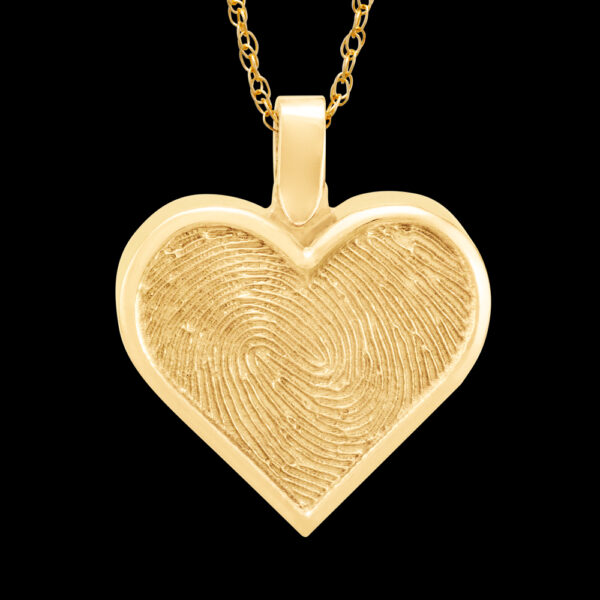 Gold Heart Cremation Pendant with Chain (#212)