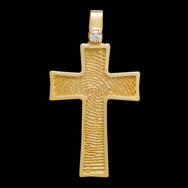 Gold Cross Pendant with Diamond (#255)