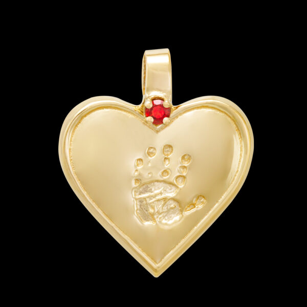 Gold Heart with Birthstone [Child] (#83)