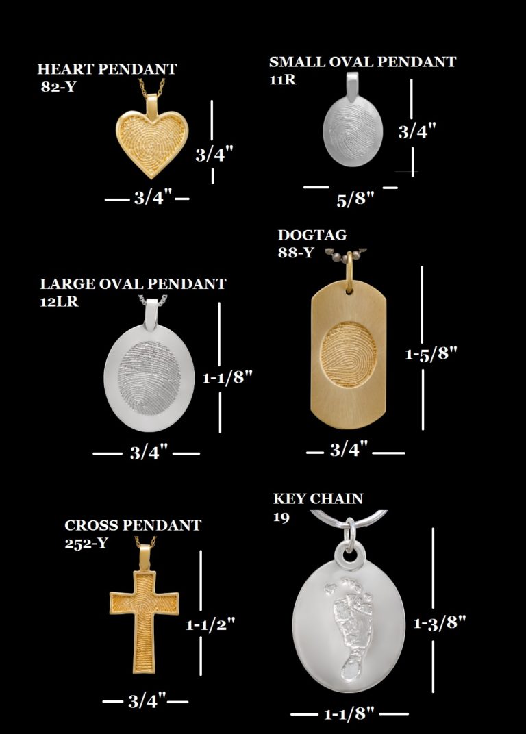 Sizing Chart Precious Memories Keepsakes Custom Jewelry