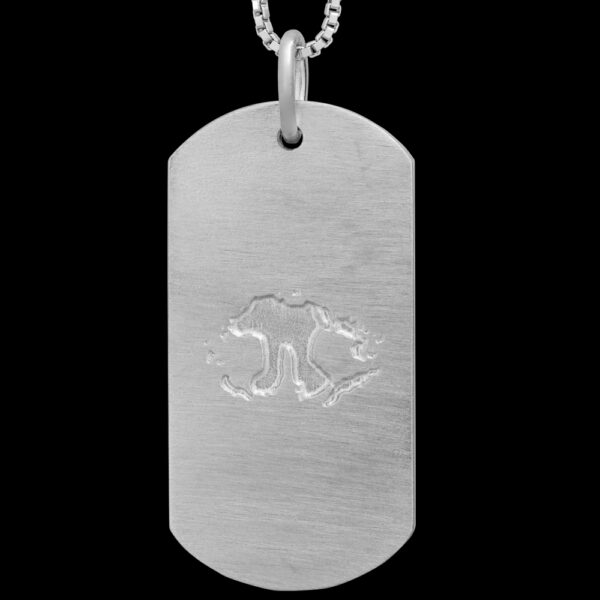 Silver DogTag with 30 Inch Sterling Silver Chain [Pet] (#56)