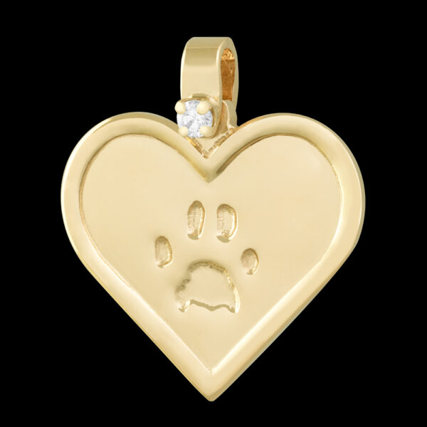 Gold Heart with Diamond [Pet] (#85)