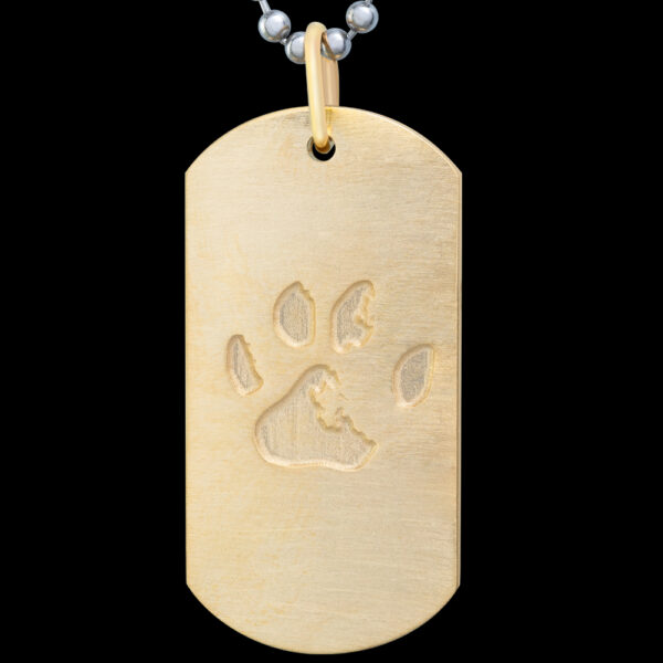 .Gold DogTag with Stainless Steel Bead Chain [Pet] (#88)
