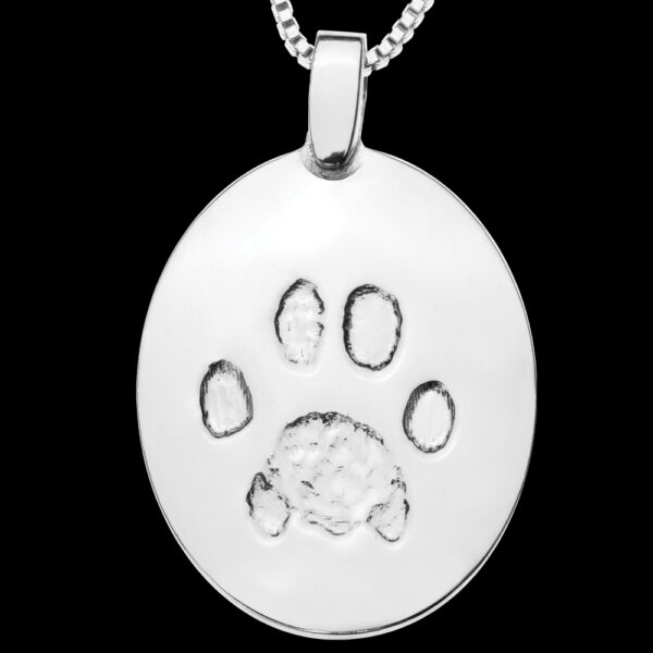 Large Silver Pendant with Chain [Pet] (#12L)